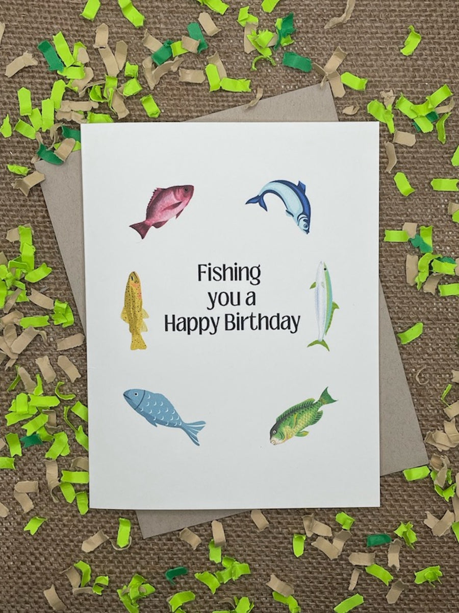 Have A Reel Great Birthday Card - Fishing Themed Birthday Card Greetings  Card - Fishing Card - Funny Birthday Card